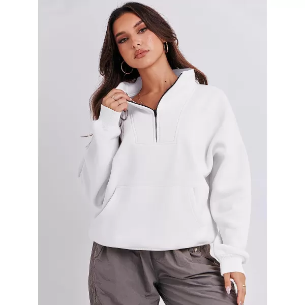 imageANRABESS Womens Sweatshirts Long Sleeve Oversized Fleece Half Zip Crop Hoodies Teen Girls Y2K Fall PulloverWhite