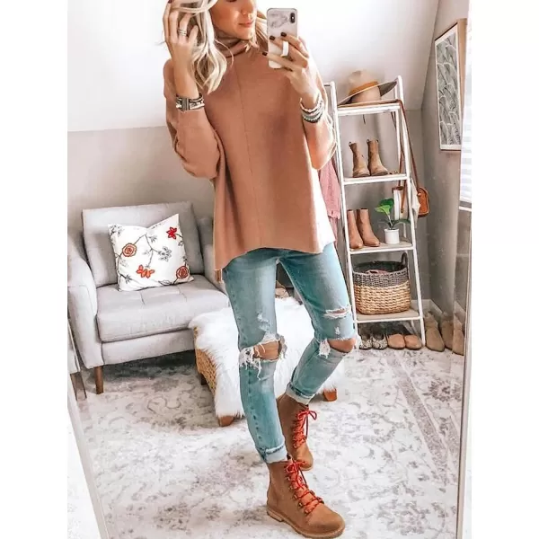 imageANRABESS Womens Turtleneck Long Batwing Sleeve Asymmetric Hem Casual Pullover Sweater Knit TopsDeep Apricot