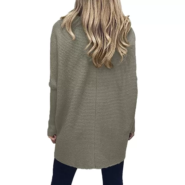 imageANRABESS Womens Turtleneck Long Batwing Sleeve Asymmetric Hem Casual Pullover Sweater Knit TopsGray Coffee