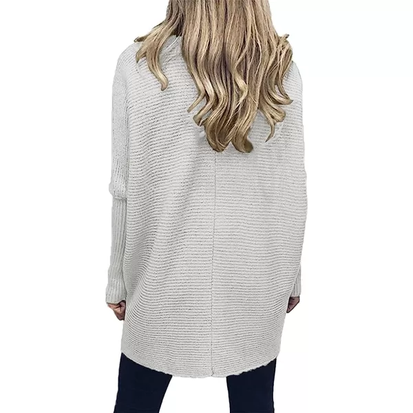 imageANRABESS Womens Turtleneck Long Batwing Sleeve Asymmetric Hem Casual Pullover Sweater Knit TopsGrey