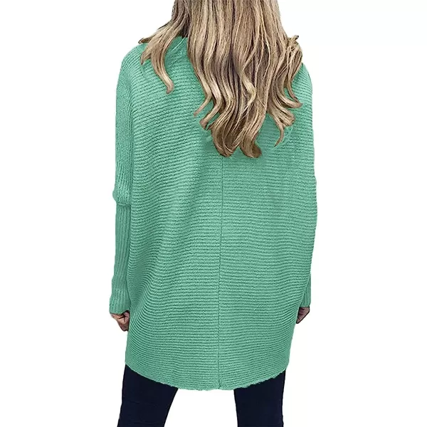 imageANRABESS Womens Turtleneck Long Batwing Sleeve Asymmetric Hem Casual Pullover Sweater Knit TopsLake