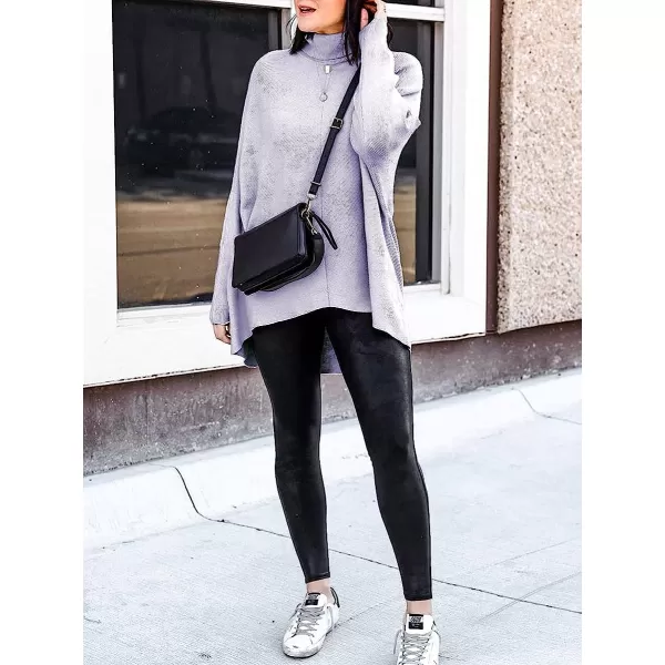 imageANRABESS Womens Turtleneck Long Batwing Sleeve Asymmetric Hem Casual Pullover Sweater Knit TopsLavender