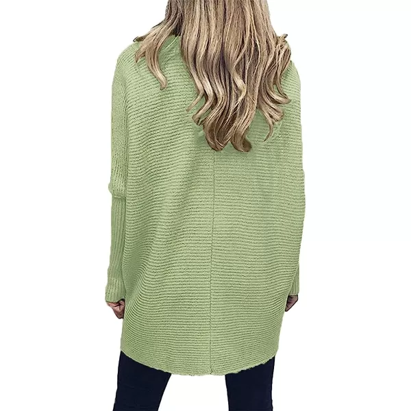 imageANRABESS Womens Turtleneck Long Batwing Sleeve Asymmetric Hem Casual Pullover Sweater Knit TopsPea