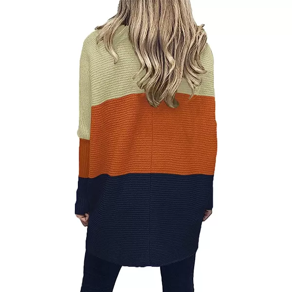 imageANRABESS Womens Turtleneck Long Batwing Sleeve Asymmetric Hem Casual Pullover Sweater Knit TopsZcolor Block 4