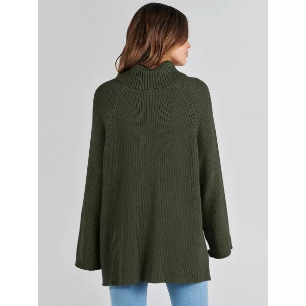 imageANRABESS Womens Turtleneck Long Sleeve Oversized Sweater Casual Loose Fit Ribbed Knit Tunic Pullover TopsArmy Green