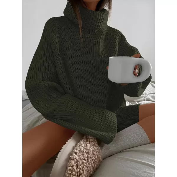 imageANRABESS Womens Turtleneck Long Sleeve Oversized Sweater Casual Loose Fit Ribbed Knit Tunic Pullover TopsArmy Green