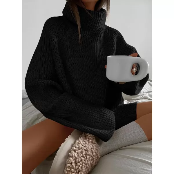 imageANRABESS Womens Turtleneck Long Sleeve Oversized Sweater Casual Loose Fit Ribbed Knit Tunic Pullover TopsBlack