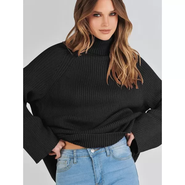 imageANRABESS Womens Turtleneck Long Sleeve Oversized Sweater Casual Loose Fit Ribbed Knit Tunic Pullover TopsBlack