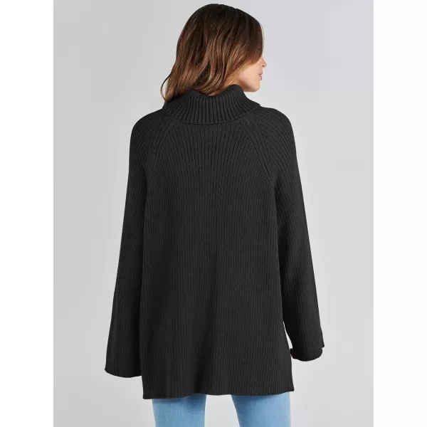 imageANRABESS Womens Turtleneck Long Sleeve Oversized Sweater Casual Loose Fit Ribbed Knit Tunic Pullover TopsBlack