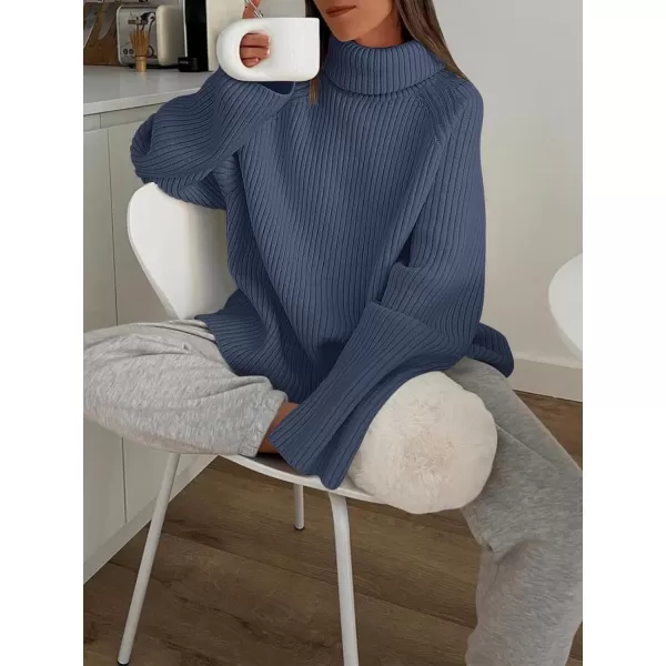 imageANRABESS Womens Turtleneck Long Sleeve Oversized Sweater Casual Loose Fit Ribbed Knit Tunic Pullover TopsDeep Blue
