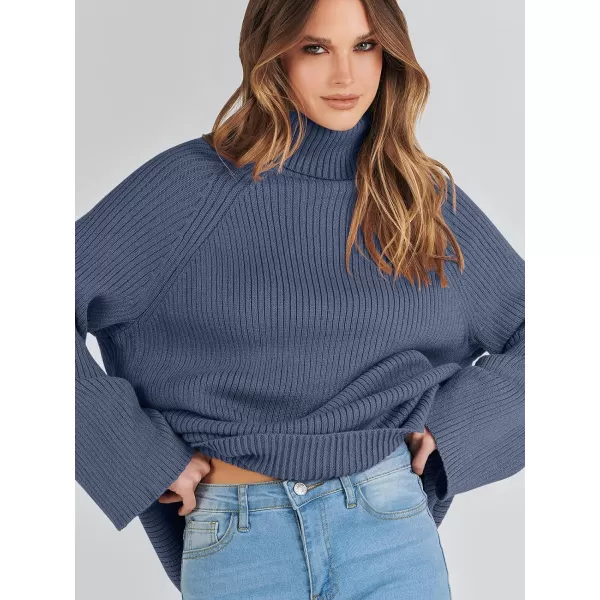 imageANRABESS Womens Turtleneck Long Sleeve Oversized Sweater Casual Loose Fit Ribbed Knit Tunic Pullover TopsDeep Blue