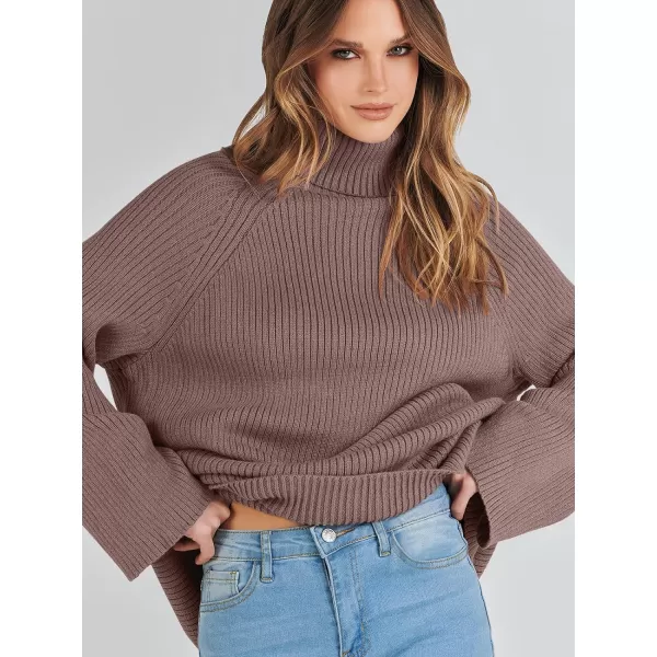imageANRABESS Womens Turtleneck Long Sleeve Oversized Sweater Casual Loose Fit Ribbed Knit Tunic Pullover TopsRed Apricot