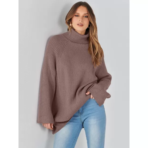 imageANRABESS Womens Turtleneck Long Sleeve Oversized Sweater Casual Loose Fit Ribbed Knit Tunic Pullover TopsRed Apricot