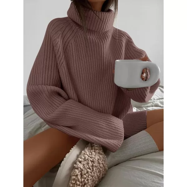 imageANRABESS Womens Turtleneck Long Sleeve Oversized Sweater Casual Loose Fit Ribbed Knit Tunic Pullover TopsRed Apricot