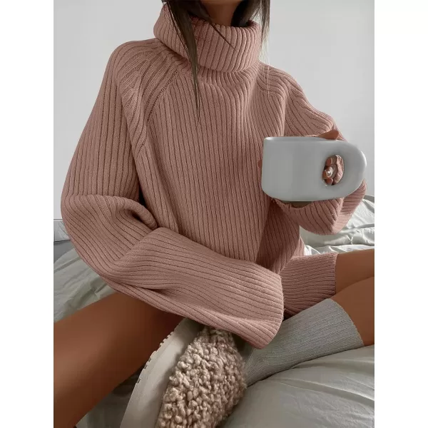 imageANRABESS Womens Turtleneck Long Sleeve Oversized Sweater Casual Loose Fit Ribbed Knit Tunic Pullover TopsRed Khaki