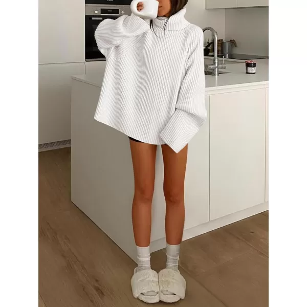 imageANRABESS Womens Turtleneck Long Sleeve Oversized Sweater Casual Loose Fit Ribbed Knit Tunic Pullover TopsWhite