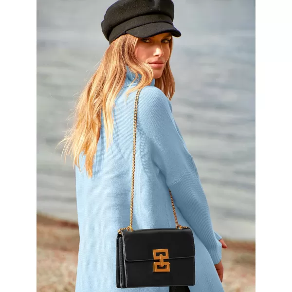 imageANRABESS Womens Turtleneck Oversized 2023 Long Batwing Sleeve Spilt Hem Knit Tunic Pullover Sweater TopsSky