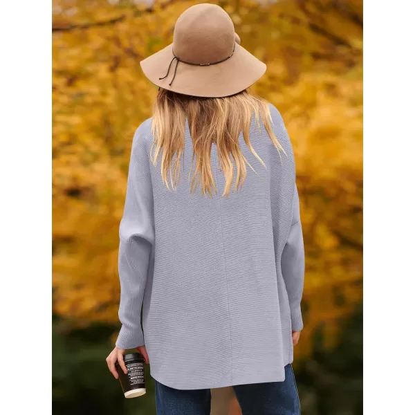imageANRABESS Womens Turtleneck Oversized Sweater 2023 Long Batwing Sleeve Asymmetric Hem Casual Knit Pullover Tunic SweaterLavender