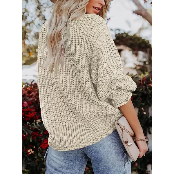 imageANRABESS Womens Turtleneck Oversized Sweaters Batwing Long Sleeve Pullover Loose Chunky Knit Tops1beige