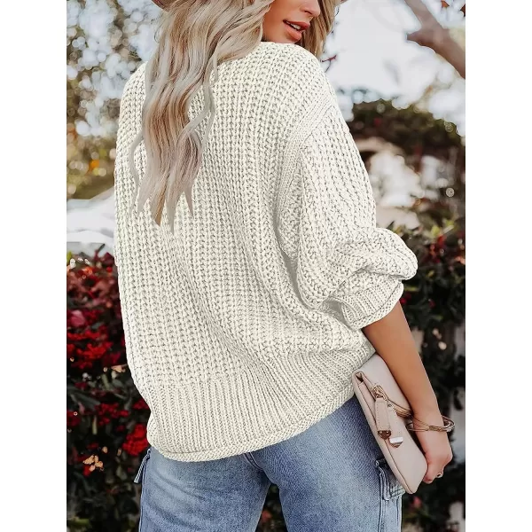 imageANRABESS Womens Turtleneck Oversized Sweaters Batwing Long Sleeve Pullover Loose Chunky Knit Tops1white