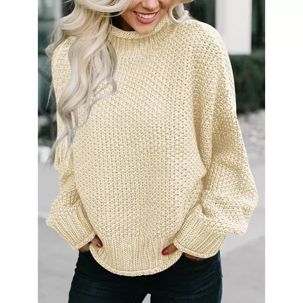 imageANRABESS Womens Turtleneck Oversized Sweaters Batwing Long Sleeve Pullover Loose Chunky Knit TopsBeige