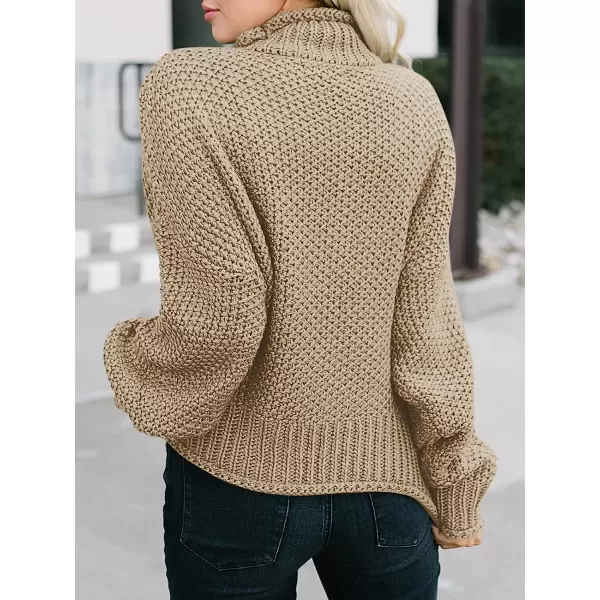 imageANRABESS Womens Turtleneck Oversized Sweaters Batwing Long Sleeve Pullover Loose Chunky Knit TopsKhaki