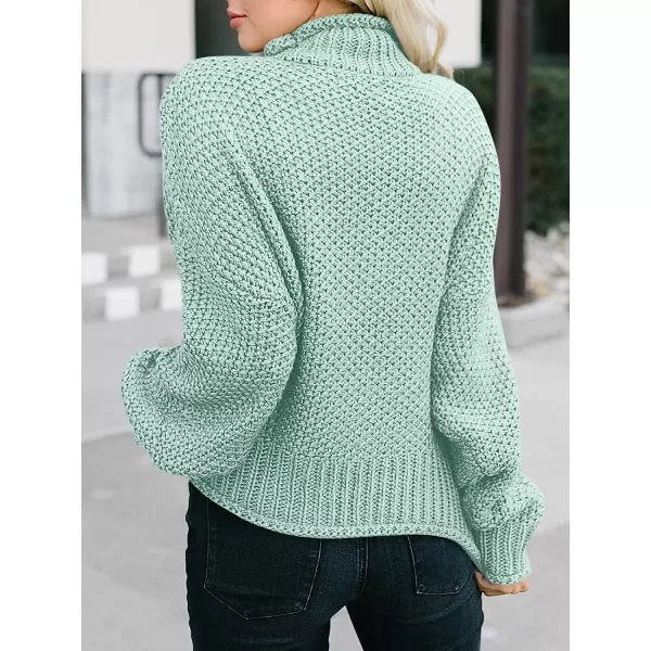 imageANRABESS Womens Turtleneck Oversized Sweaters Batwing Long Sleeve Pullover Loose Chunky Knit TopsMint