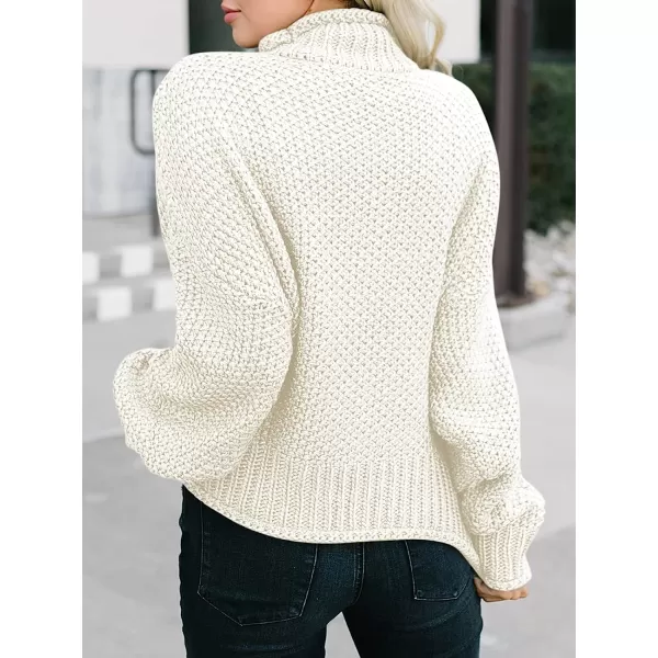 imageANRABESS Womens Turtleneck Oversized Sweaters Batwing Long Sleeve Pullover Loose Chunky Knit TopsWhite