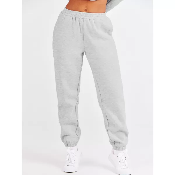 imageANRABESS Womens Two Piece Outfits Long Sleeve Crewneck Sweatsuit with Jogger Pants Lounge Sets with PocketsGrey