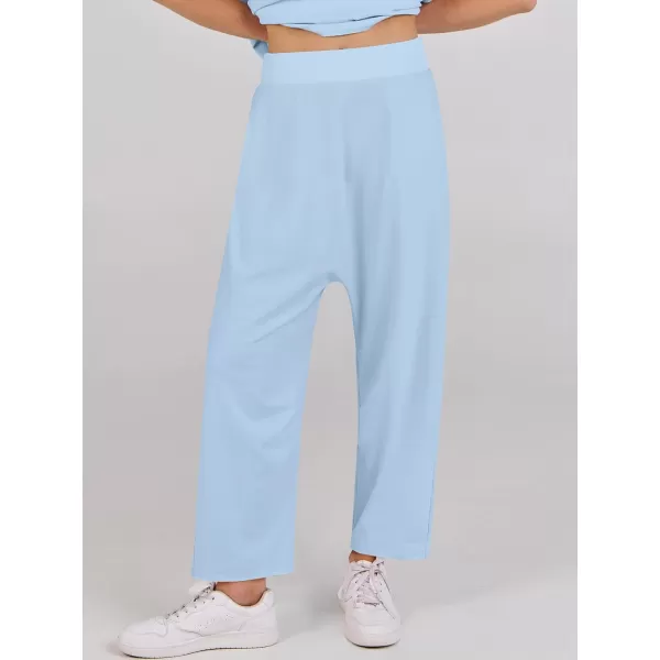 imageANRABESS Womens Two Piece Outfits Sleeveless Top  Harem Cropped Pants Matching Lounge Summer Sets 2024 Fashion ClothesLight Blue