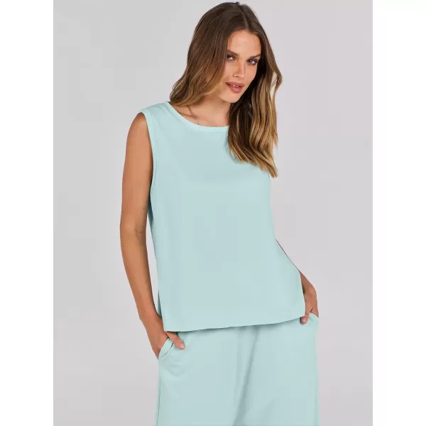 imageANRABESS Womens Two Piece Outfits Sleeveless Top  Harem Cropped Pants Matching Lounge Summer Sets 2024 Fashion ClothesLight Green