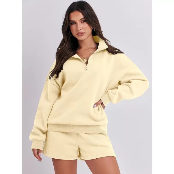 imageANRABESS Womens Two Piece Outfits Sweat Lounge Short Set Long Sleeve Gym Sweatsuit Tracksuit 2024 Spring Fashion Clothes03apricot