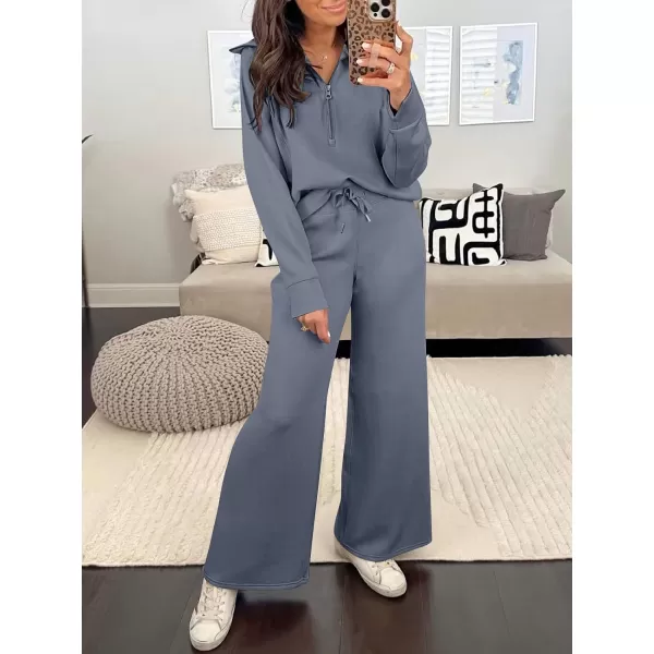 imageANRABESS Womens Wide Leg Sweatpants 2023 Fall Casual Loose High Wasited Straight Baggy Jogging Sweat PantsGrey