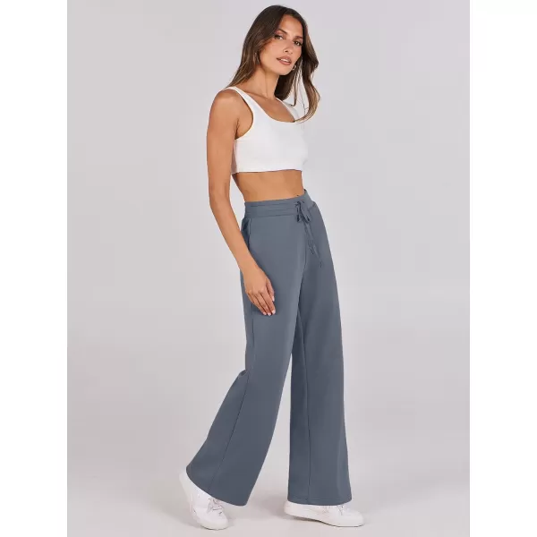 imageANRABESS Womens Wide Leg Sweatpants 2023 Fall Casual Loose High Wasited Straight Baggy Jogging Sweat PantsGrey