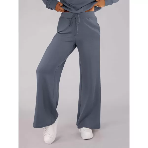imageANRABESS Womens Wide Leg Sweatpants 2023 Fall Casual Loose High Wasited Straight Baggy Jogging Sweat PantsGrey