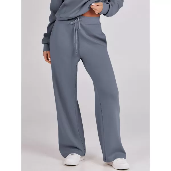 imageANRABESS Womens Wide Leg Sweatpants 2023 Fall Casual Loose High Wasited Straight Baggy Jogging Sweat PantsGrey