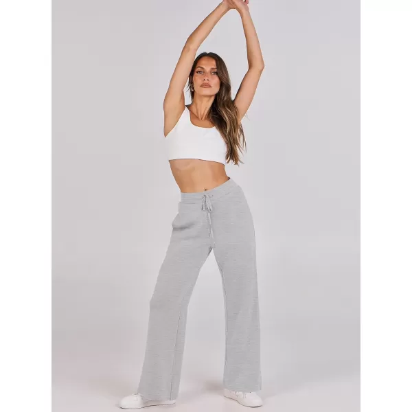 imageANRABESS Womens Wide Leg Sweatpants 2023 Fall Casual Loose High Wasited Straight Baggy Jogging Sweat PantsLight Grey