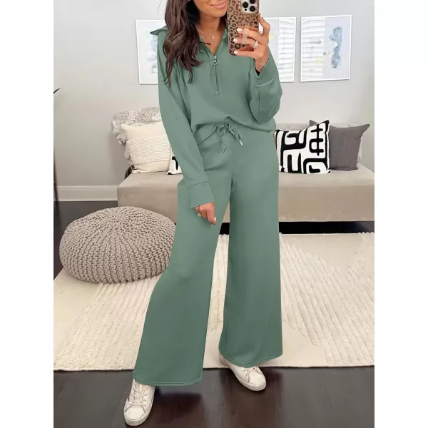 imageANRABESS Womens Wide Leg Sweatpants 2023 Fall Casual Loose High Wasited Straight Baggy Jogging Sweat PantsPea