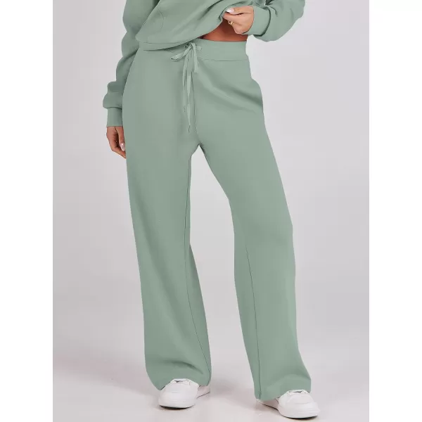 imageANRABESS Womens Wide Leg Sweatpants 2023 Fall Casual Loose High Wasited Straight Baggy Jogging Sweat PantsPea