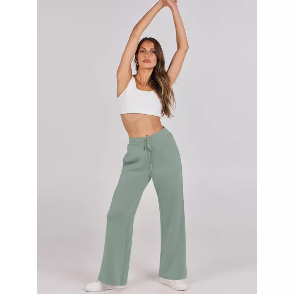 imageANRABESS Womens Wide Leg Sweatpants 2023 Fall Casual Loose High Wasited Straight Baggy Jogging Sweat PantsPea