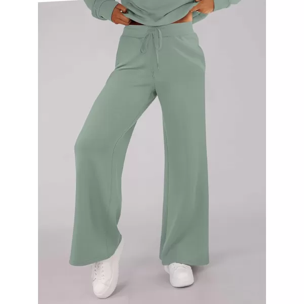 imageANRABESS Womens Wide Leg Sweatpants 2023 Fall Casual Loose High Wasited Straight Baggy Jogging Sweat PantsPea