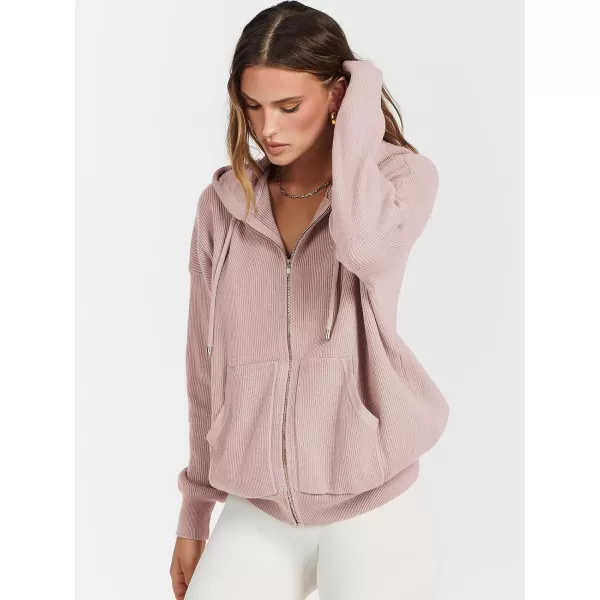 imageANRABESS Womens Zip Up Hoodies Sweater 2023 Fall Oversized Casual hooded Jacket Long Sleeve Ribbed Knit SweatshirtsANRABESS Womens Zip Up Hoodies Sweater 2023 Fall Oversized Casual hooded Jacket Long Sleeve Ribbed Knit Sweatshirts