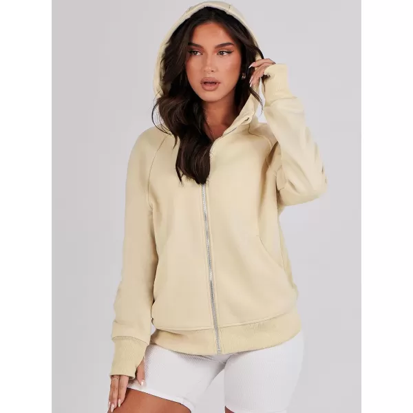 imageANRABESS Womens Zip Up Hoodies Teen Girls Sweatshirt Cute Fall Casual Jacket Y2K Clothing with PocketsApricot
