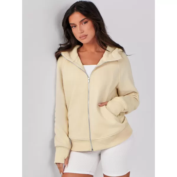 imageANRABESS Womens Zip Up Hoodies Teen Girls Sweatshirt Cute Fall Casual Jacket Y2K Clothing with PocketsApricot