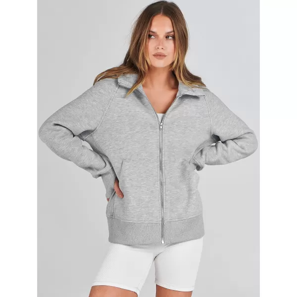 imageANRABESS Womens Zip Up Hoodies Teen Girls Sweatshirt Cute Fall Casual Jacket Y2K Clothing with PocketsGrey