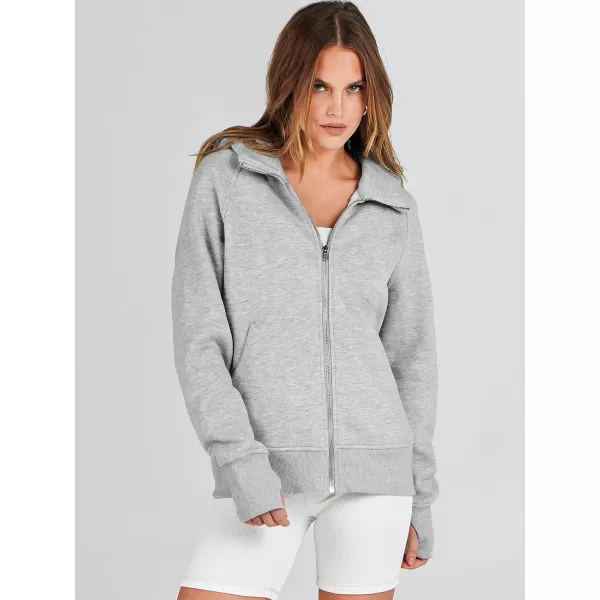 imageANRABESS Womens Zip Up Hoodies Teen Girls Sweatshirt Cute Fall Casual Jacket Y2K Clothing with PocketsGrey