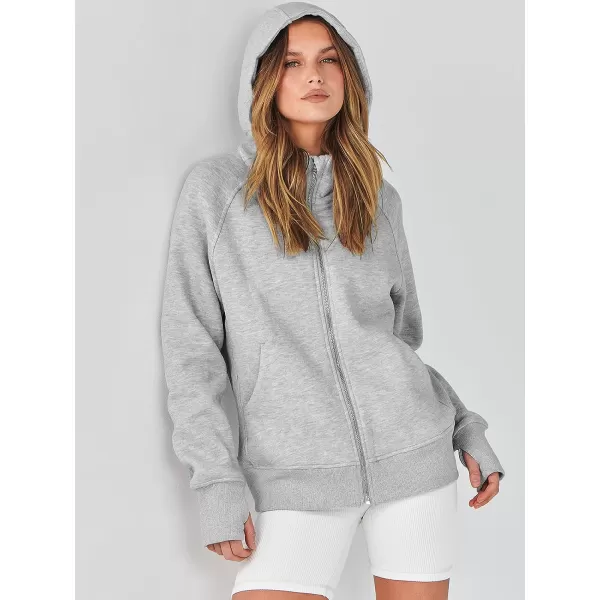 imageANRABESS Womens Zip Up Hoodies Teen Girls Sweatshirt Cute Fall Casual Jacket Y2K Clothing with PocketsGrey