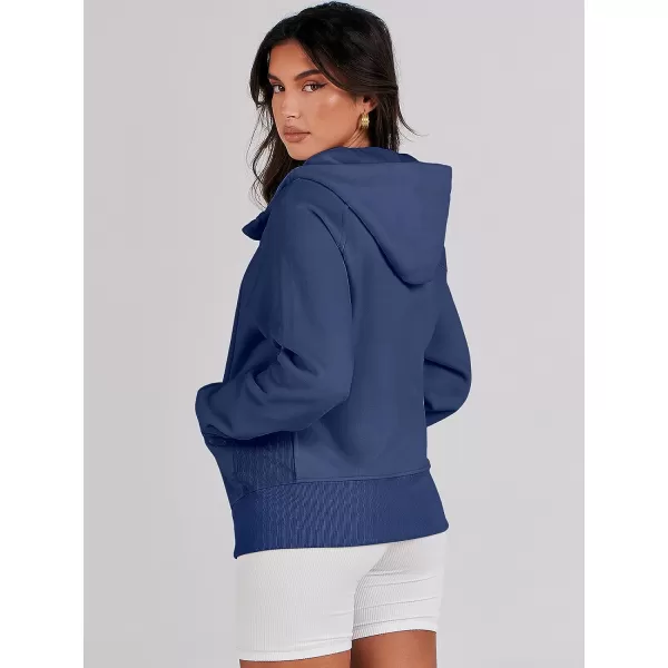 imageANRABESS Womens Zip Up Hoodies Teen Girls Sweatshirt Cute Fall Casual Jacket Y2K Clothing with PocketsNavy Blue