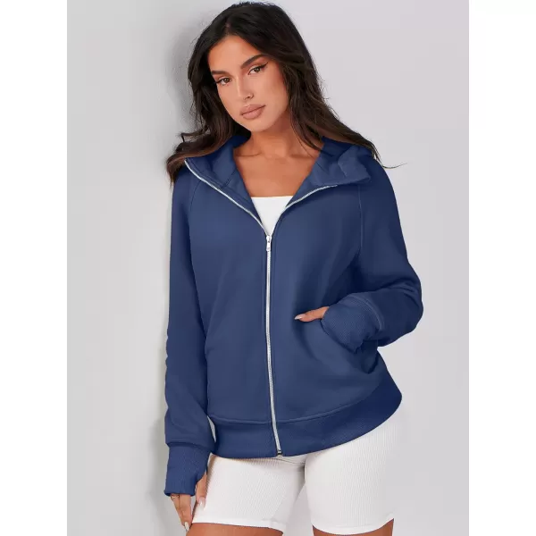 imageANRABESS Womens Zip Up Hoodies Teen Girls Sweatshirt Cute Fall Casual Jacket Y2K Clothing with PocketsNavy Blue
