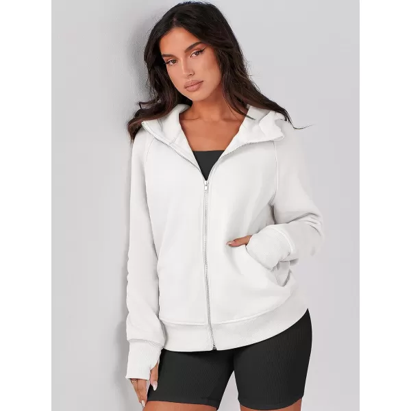 imageANRABESS Womens Zip Up Hoodies Teen Girls Sweatshirt Cute Fall Casual Jacket Y2K Clothing with PocketsWhite